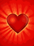 Gif animé coeur rayonant